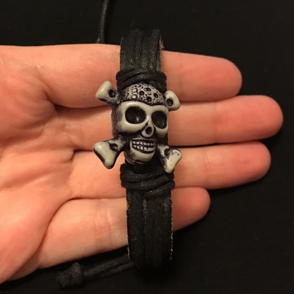 2 Sided Skull Rope Bracelet